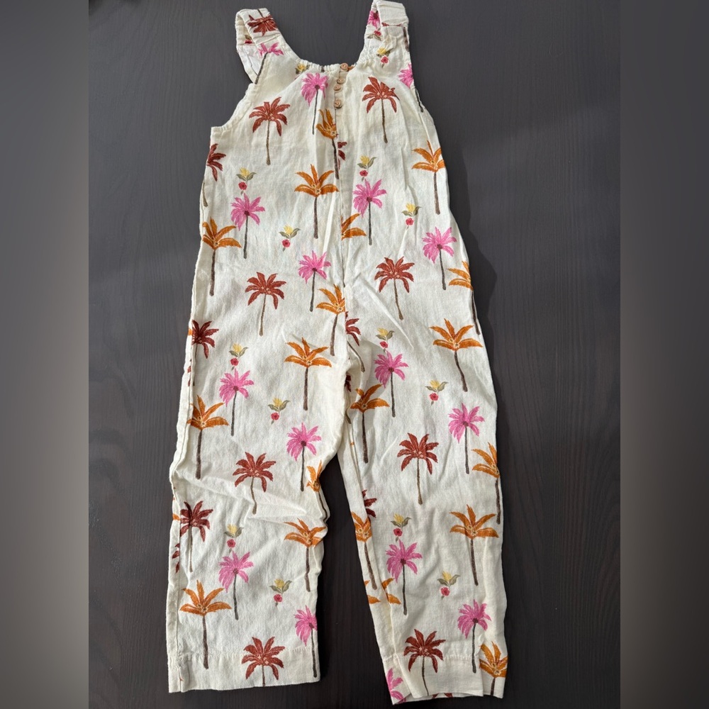 Zara Cream and Orange Patterned Garment